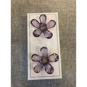 Pottery Barn Kids Purple Crystal Drawer Pull 2.5 In Contemporary Set Of 2